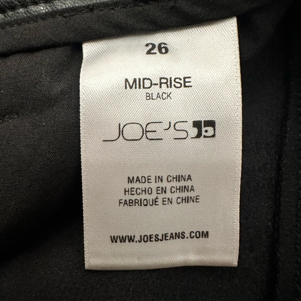 JOE’s Jeans Faux Leather Cropped Ankle Flare Bootcut Women Size 26 $218 MSRP NWT - Picture 6 of 9